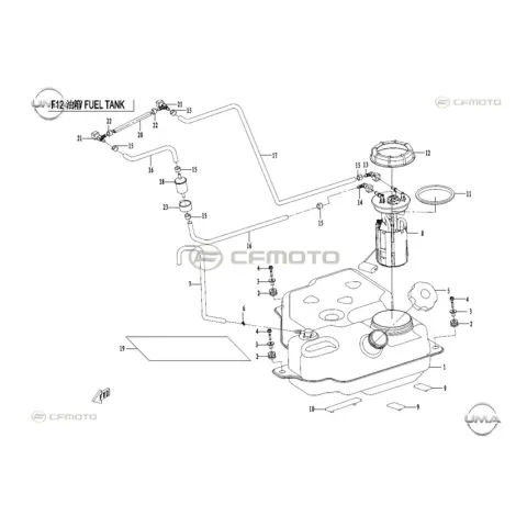 CFMoto Zforce 800 Ex Eps UTV Benzin Hortumu 3