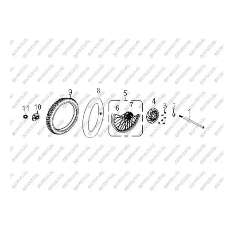 Mondial X-Treme Max 200 Ön Jant Teli Ve Nipeli (Set)
