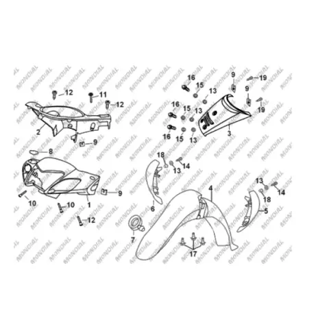 Mondial 100 MFH (2015) Çamurluk Bağlantı Civatası