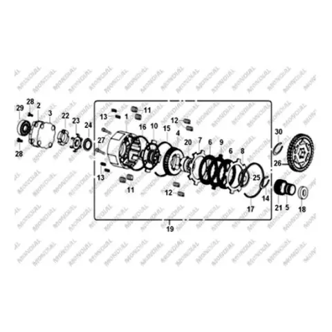 Mondial 100 MFM (2010) Rondela (14X24X1.5)