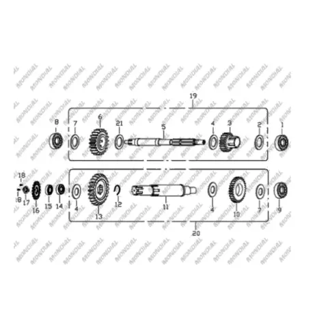 Mondial 100 MFM (2012) Aktarma Dişli Mili