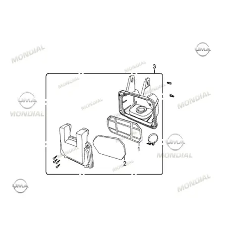 Mondial 100 SFS Hava Filtresi Komple – 3. fotoğraf
